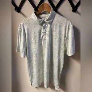 Yatta Golf Shirt Mens Large Light Green Rose